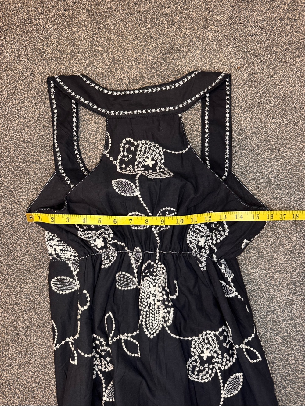 M.S.S.P Max Studio Black, Floral Embroidered Sleeveless Dress Lined Size Medium - Picture 9 of 11